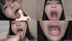 [Oral fetish] Rika Tsubaki&#39;s maniac oral observation and oral fetish play [swallowing]
