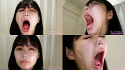 Her face collapses! A close-up of the cute Hinata Hikage yawning!