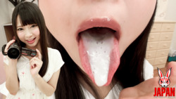 Baby Face!  POV : Airi Natsume's tongue and mouth with Selfie