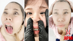 【안면 변형】 식사 중의 아카네 히카루 짱의 얼굴을 붕괴! 귀여운 얼굴이 굿챠구챠! !